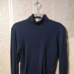 JOAN HARPER WOMEN'S NAVY BLUE TURTLENECK